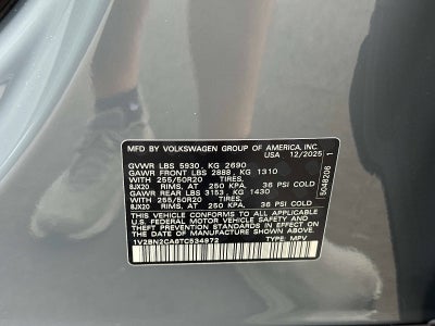 2026 Volkswagen Atlas 2.0T SEL