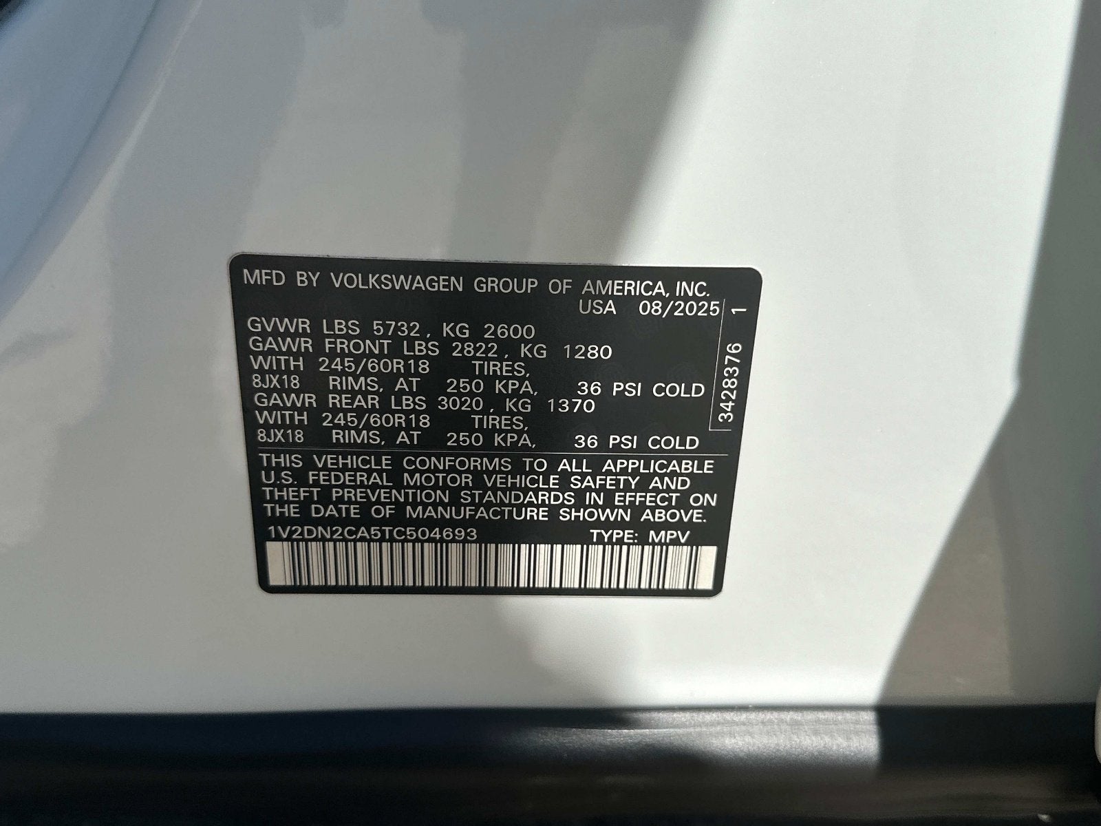 2026 Volkswagen Atlas 2.0T SE