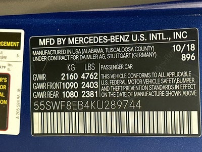 2019 Mercedes-Benz C-Class C 300