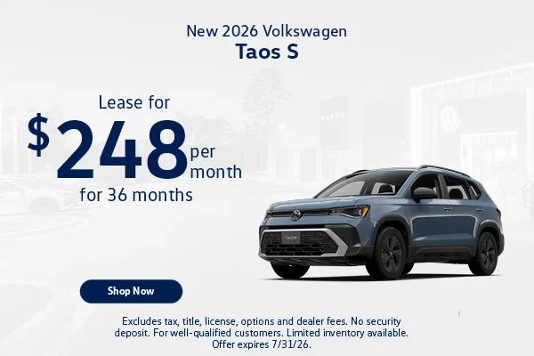 New 2026 Volkswagen Taos S