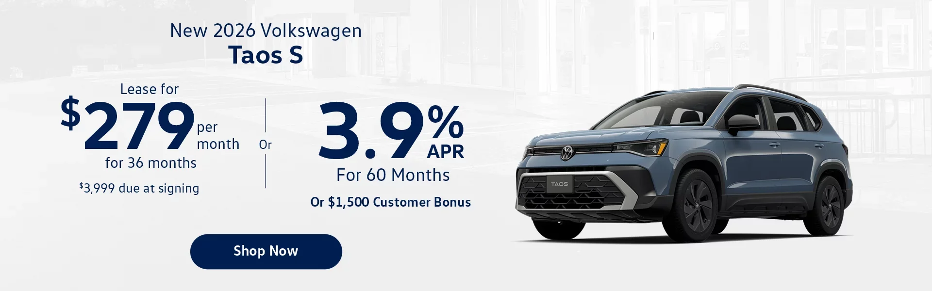 New 2026 Volkswagen Taos S